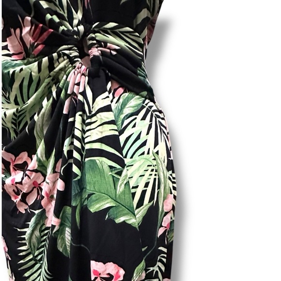 238 Tommy Bahama | NWT $148 Black Green Tropical Floral Halter Dress (Size XS) - Picture 14 of 16